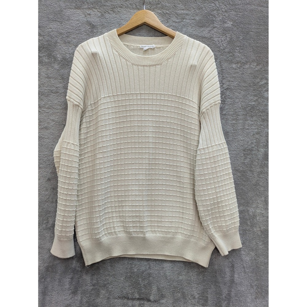 Minimalist Textured Knit Sweater Womens XL Threads 4 Thought Cream TWA4282